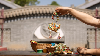 野獸派西秦刺繡手工香囊圖片